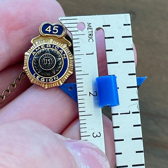 American Legion 45-Year Service Pin Tie Tack 10K GF Gage Co. - Picture 2 of 6